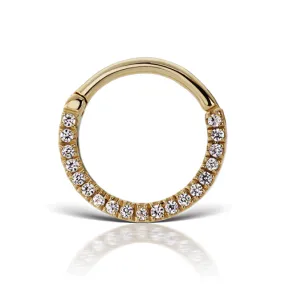 16g Diamond Horizontal Eternity Clicker by Maria Tash in Yellow Gold