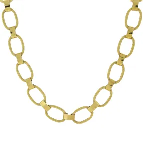 1928 Jewelry Classic Textured Link Necklace 18"