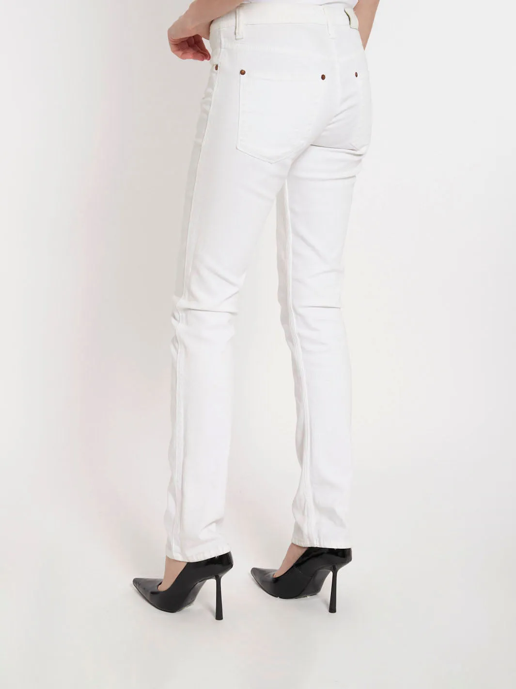 2010 Acne Jeans white slim jeans