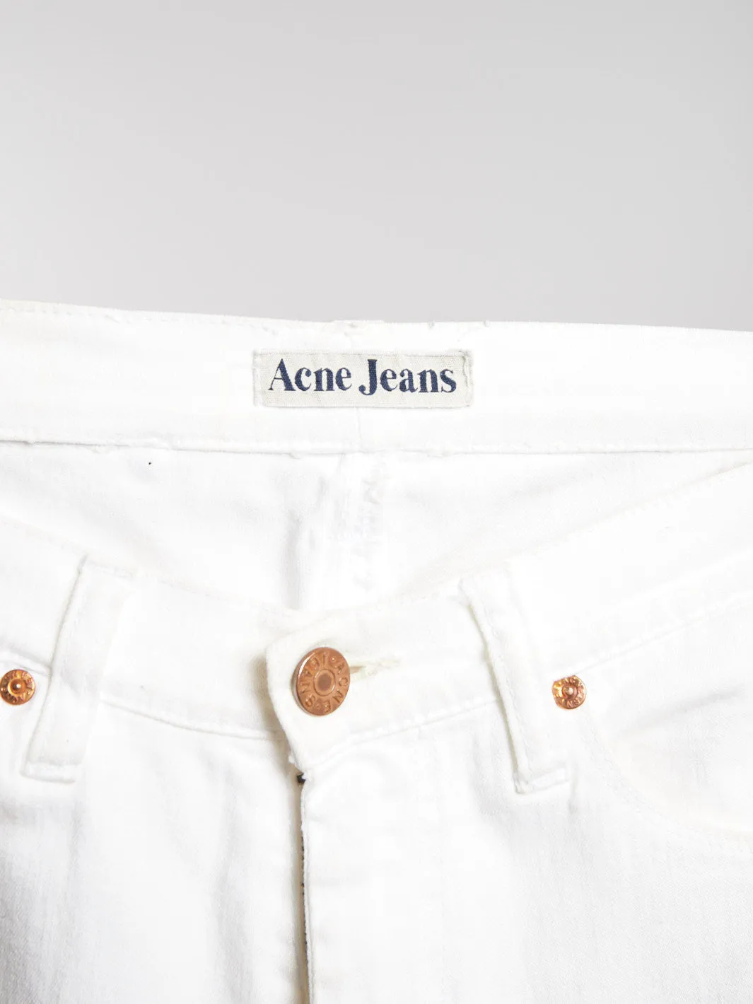 2010 Acne Jeans white slim jeans