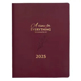 2025 A4 Executive Diary - Daily Planner - A Time for Everything - Faux Leather