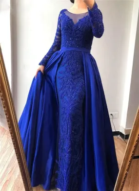 ALIA - Long Sleeves Beaded Evening Gown