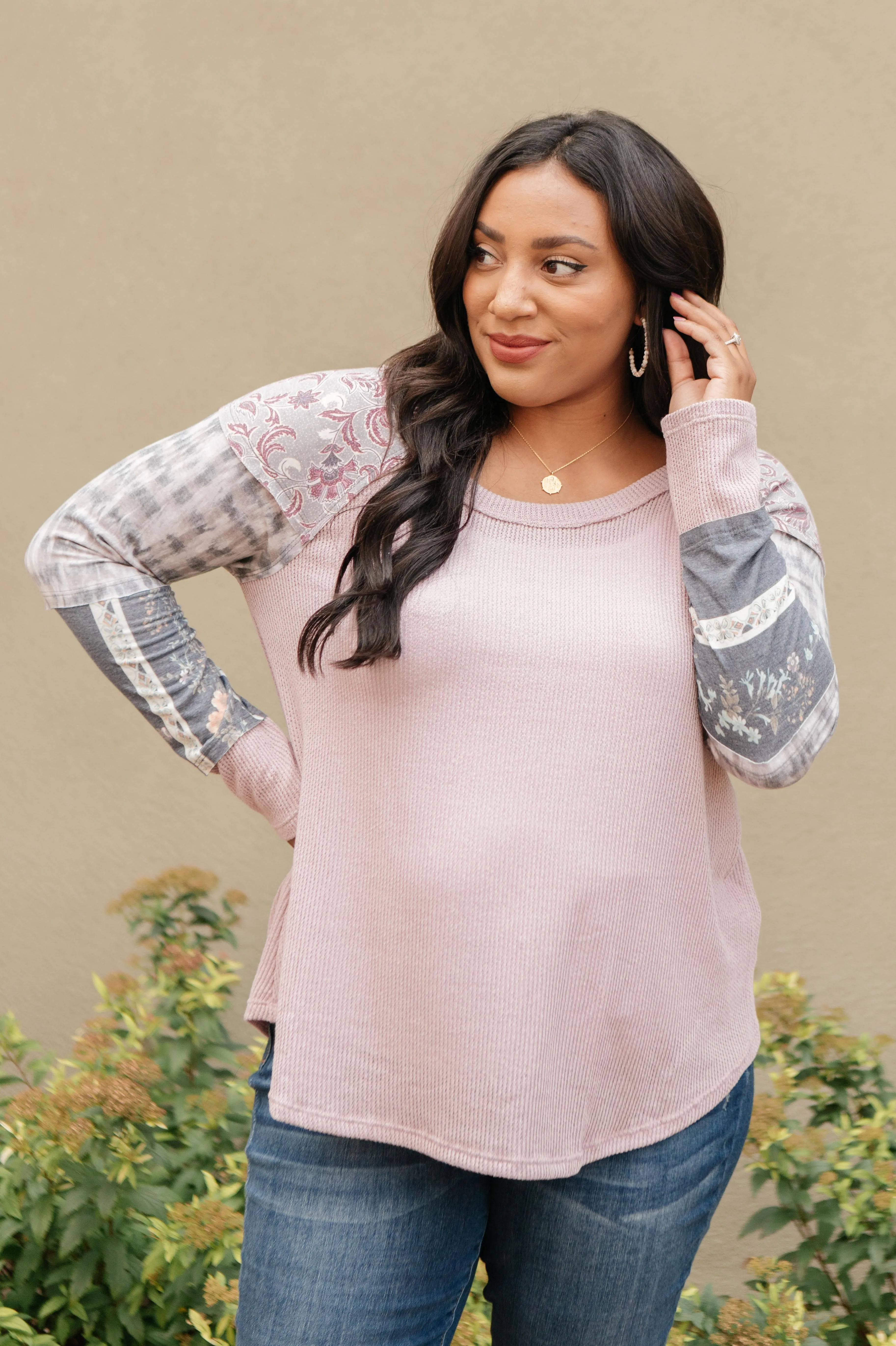 All About The Details Top in Dusty Lavender - On Hand