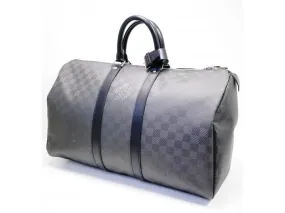 Authentic Pre-owned Louis Vuitton Lv Damier Carbone Keepall 45 Traveling Duffle Bag N41415 200152