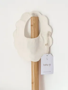 BabyGi Beige Scallop Edge Bib