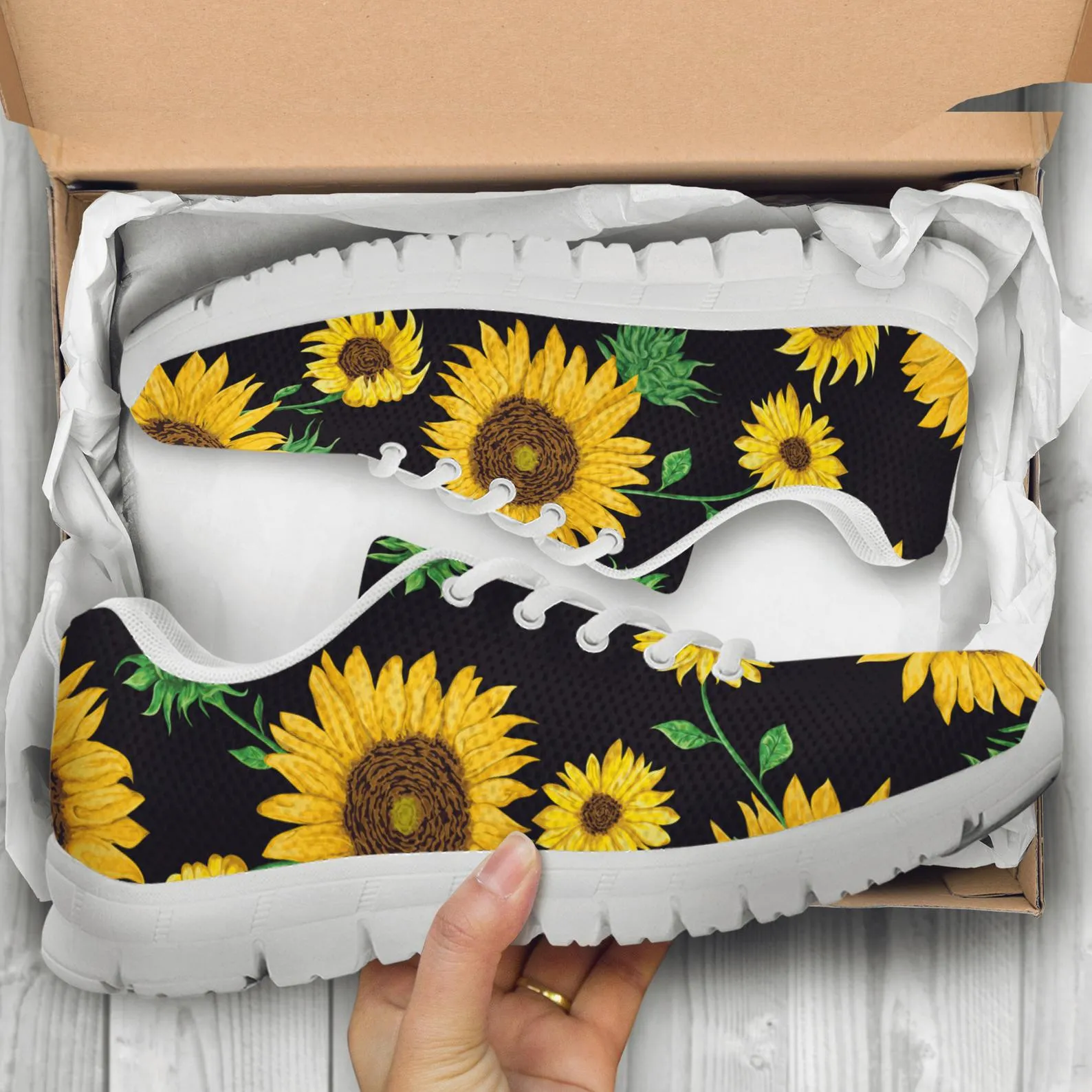 Best Sunflower Shoes Sunflower Printed Sneakers Sunflower Running Shoes Sunflower Lover Gifts Clothing for Womens Mens Kids Adults