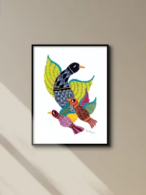 Birds in Gond by Kailash Pradhan