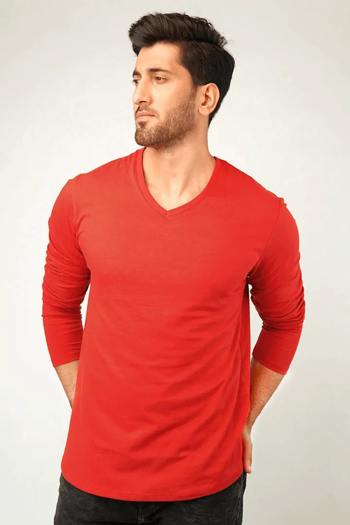 Blood V-Neck Full Sleeve T-Shirt