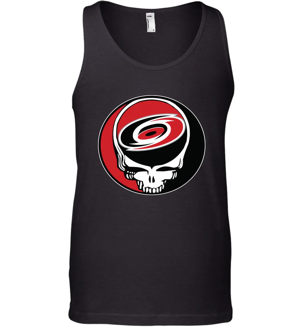 Carolina Hurricanes Grateful Dead Steal Your Face Hockey NHL Mens Tank Top