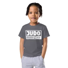 Confidently Active: Boy's Short Sleeve Judo Rash Guard - Charcoal