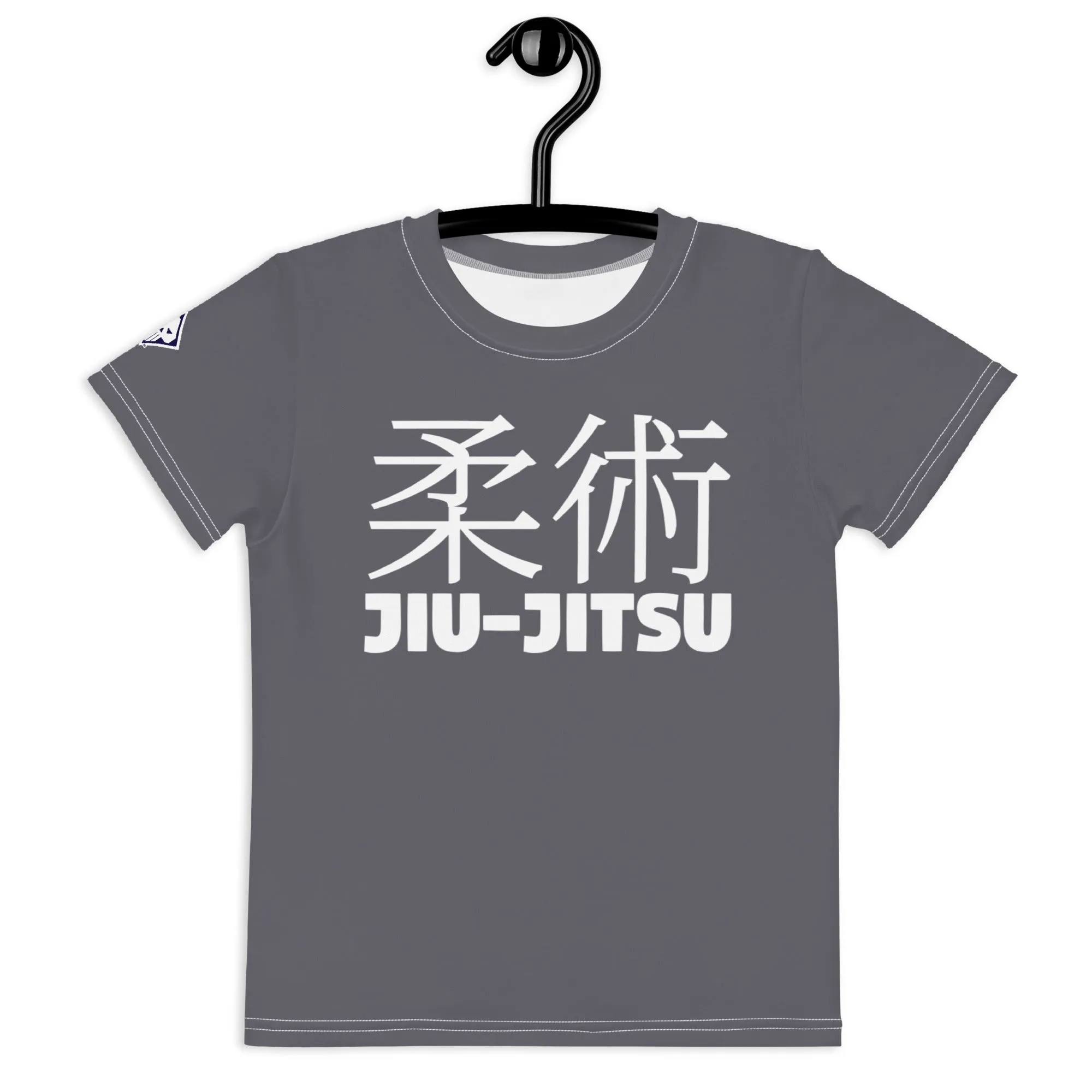 Confidently Active: Girl's Short Sleeve Classic Jiu-Jitsu Rash Guard - Charcoal