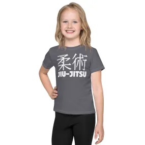 Confidently Active: Girl's Short Sleeve Classic Jiu-Jitsu Rash Guard - Charcoal