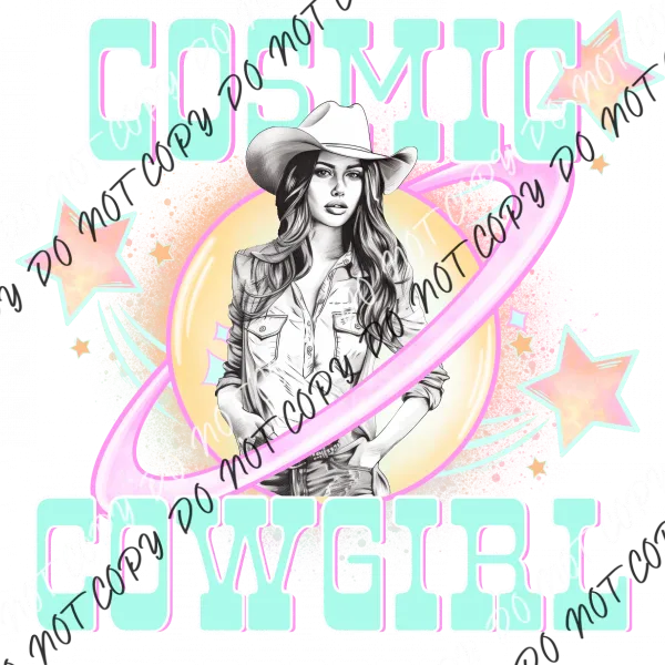 Cosmic Cowgirl DTF Transfer