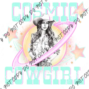 Cosmic Cowgirl DTF Transfer