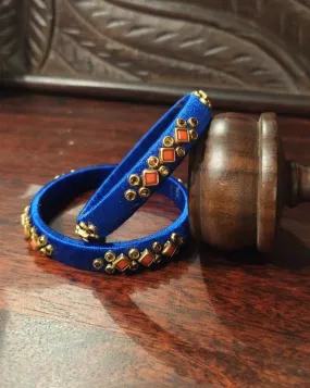 Dark Blue Silk Thread Bangles For Special Occaion !!!