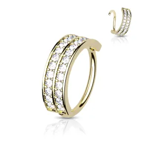 Darling Diyor Hoop Earrings in Gold. Tragus and Cartilage Jewellery.