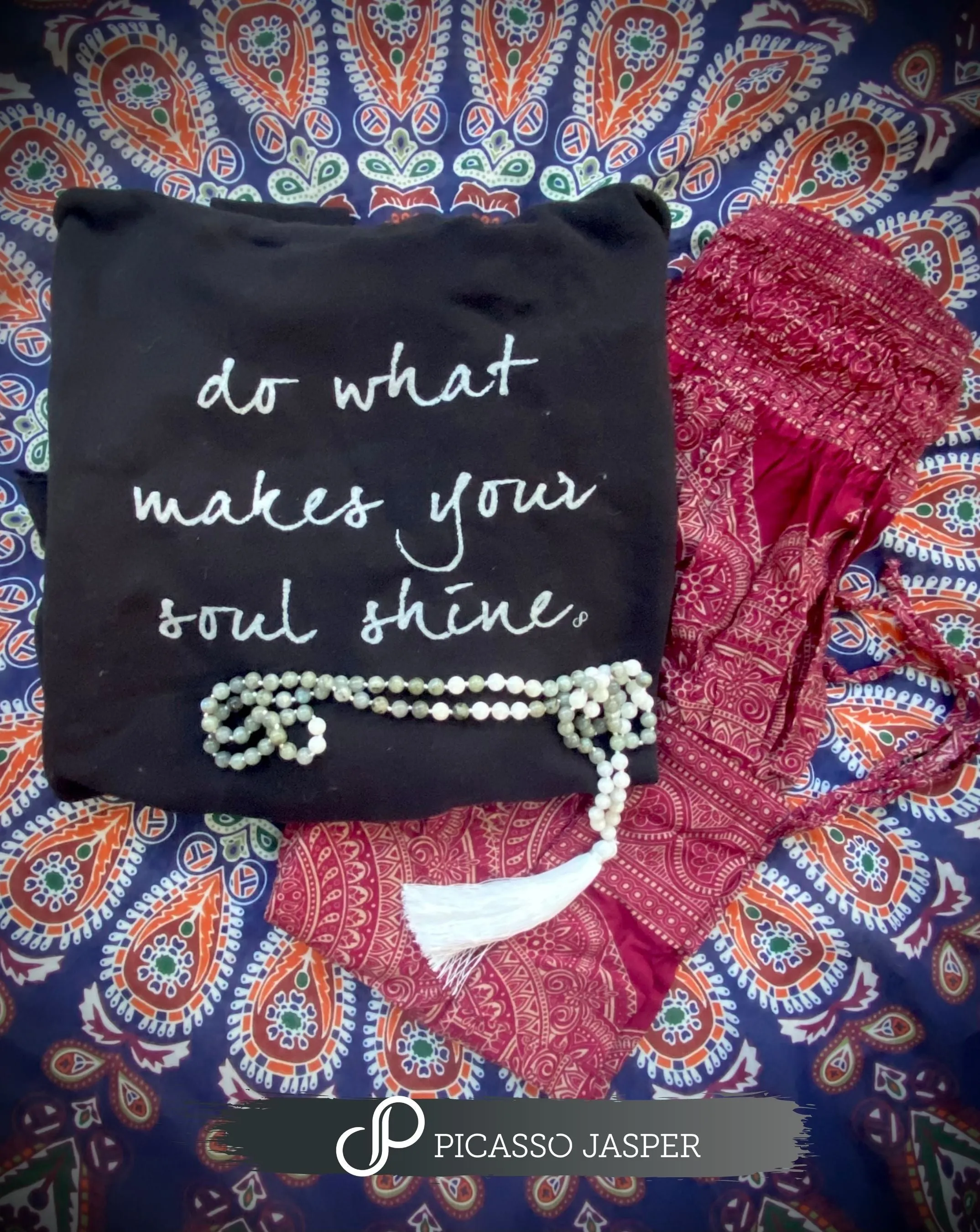 Do What Makes Your Soul Shine, Black Hoodie   Shiva Pants   Crystal- Bundle!