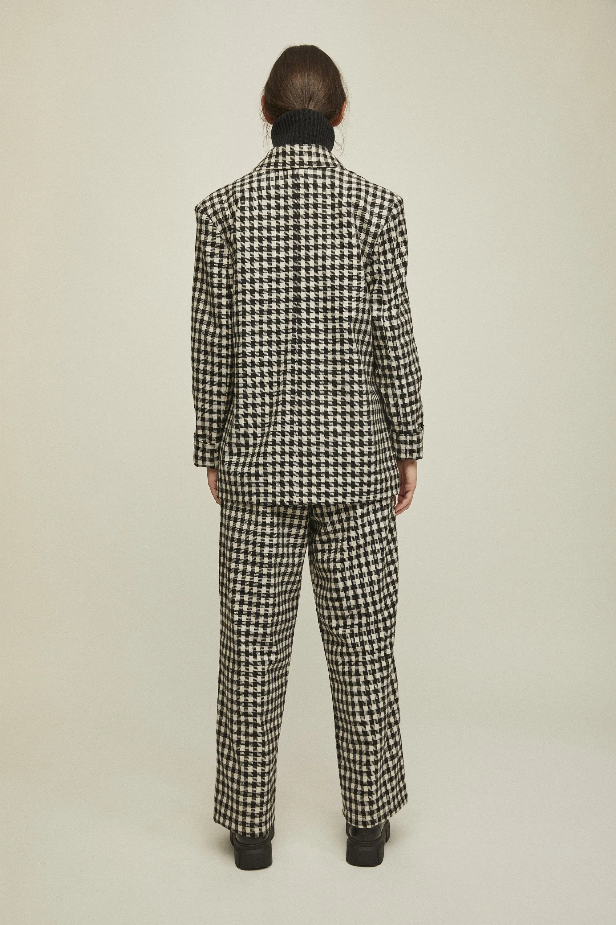 doris blazer checkered