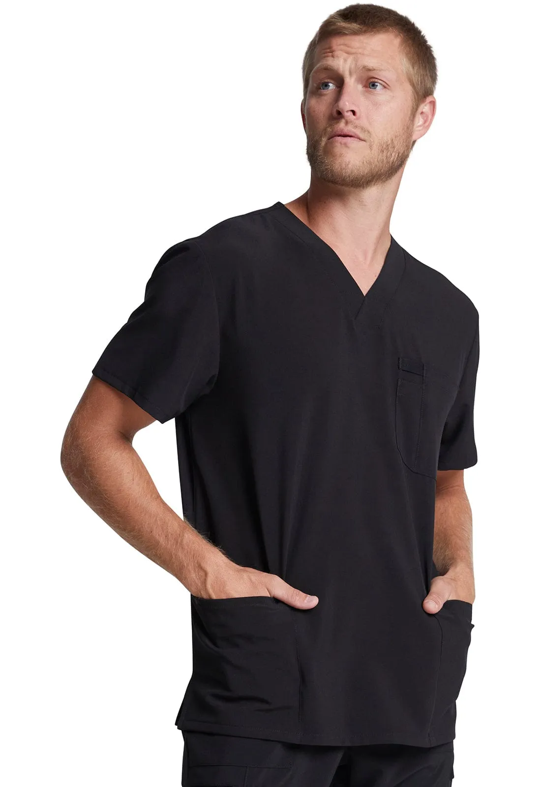 EDS Essentials Men's Men's V-Neck Scrub Top DK645