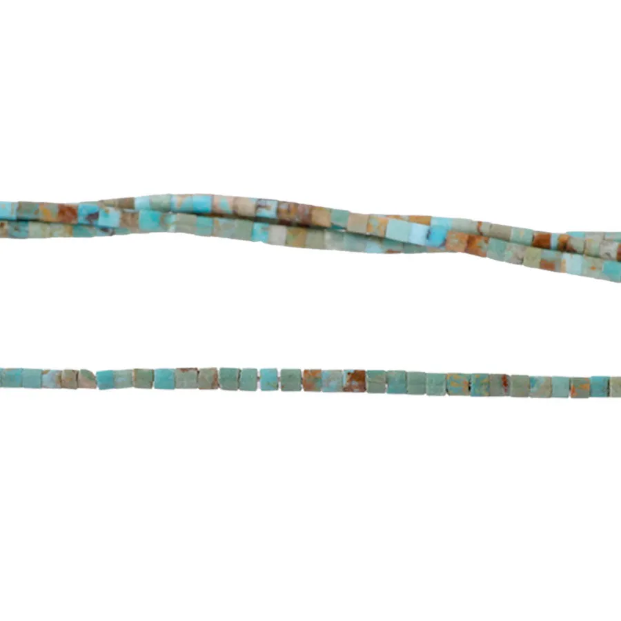 Elisa Turquoise 2mm Heishi - 15-16 Inch