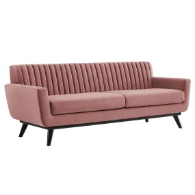 Engage Channel Tufted Performance Velvet Sofa