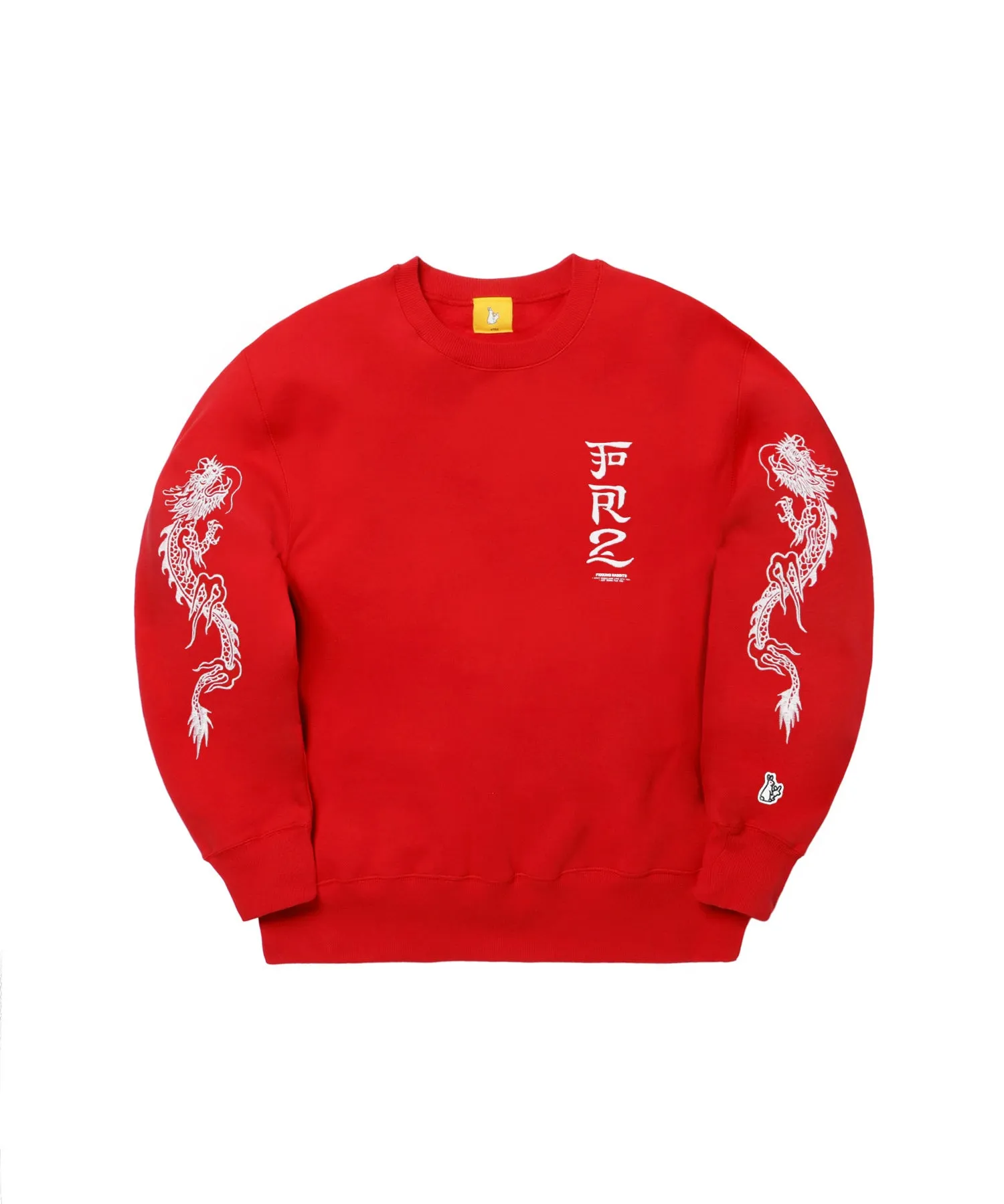 #FR2 DRAGON EMBROIDERY SWEAT SHIRT-RED