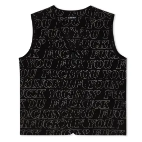 Fuckin Fuck Quilted Vest (Black)