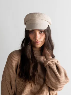 GIGI PIP Linen Newsboy Cap