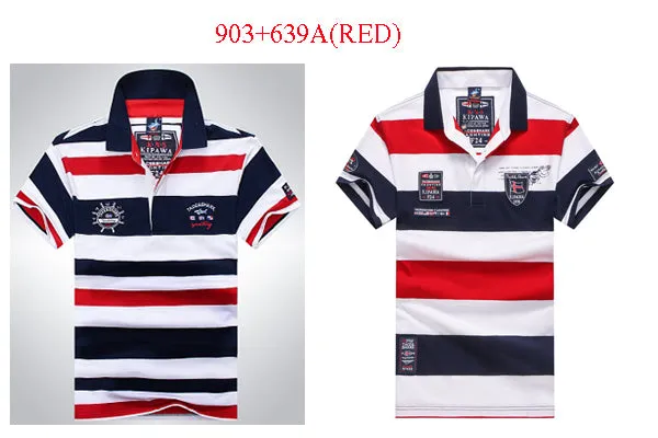 High Quality Polo Shirts Striped short an long sleeve polo shirt men...