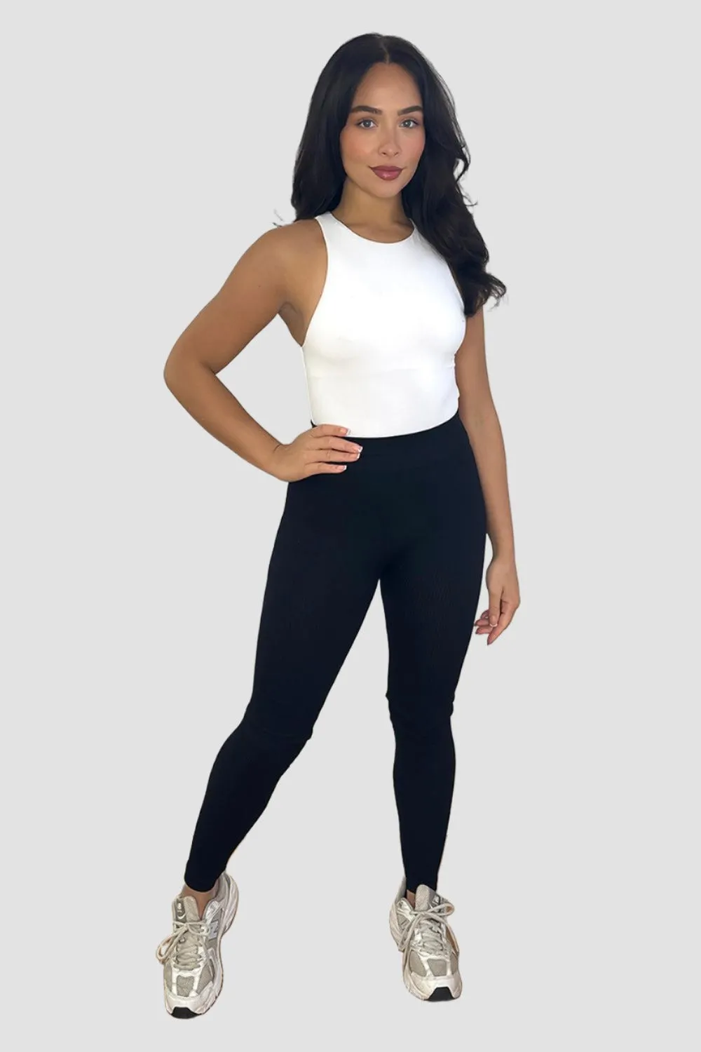 High Waist Wide Band Stretchy Leggings