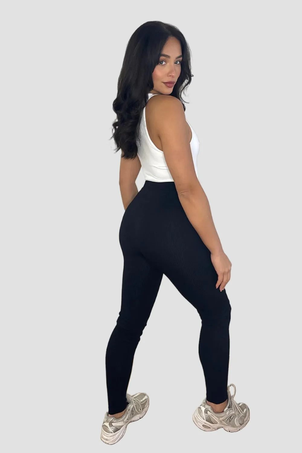 High Waist Wide Band Stretchy Leggings