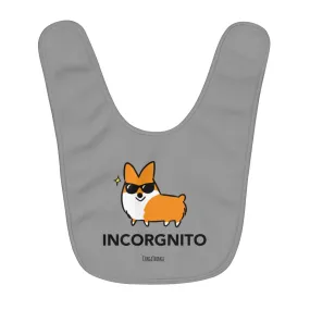 Incorgnito Corgi Fleece Baby Bib