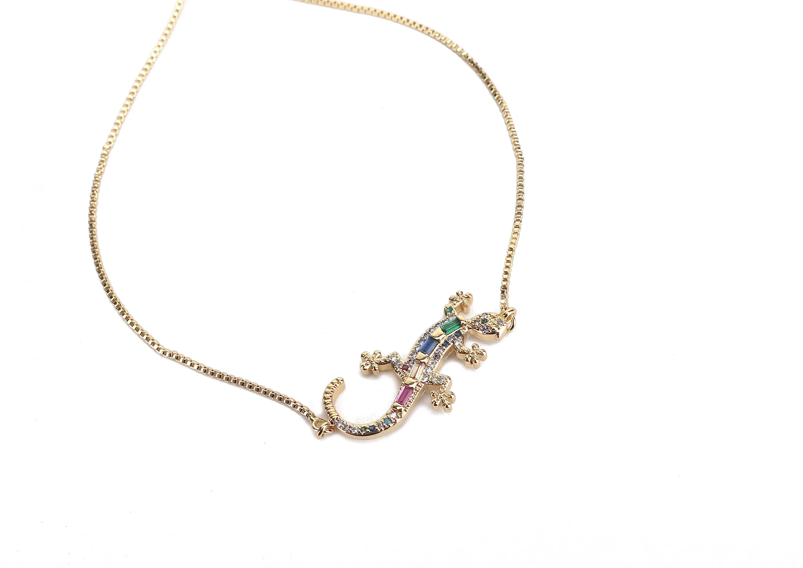 JW Crystal Bracelet Gecko Gold