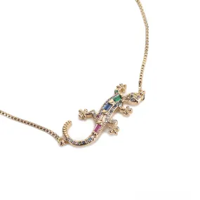 JW Crystal Bracelet Gecko Gold