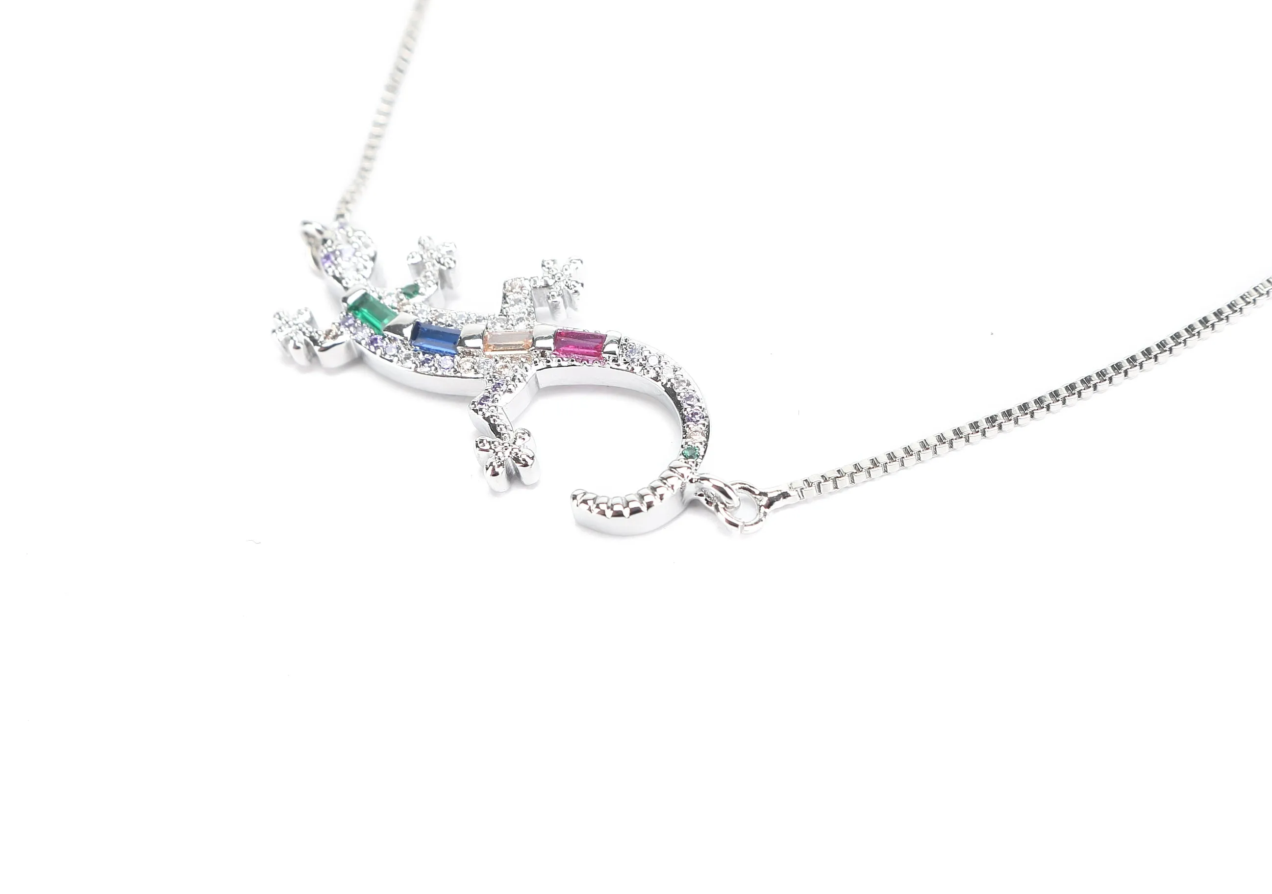 JW Crystal Bracelet Gecko Silver