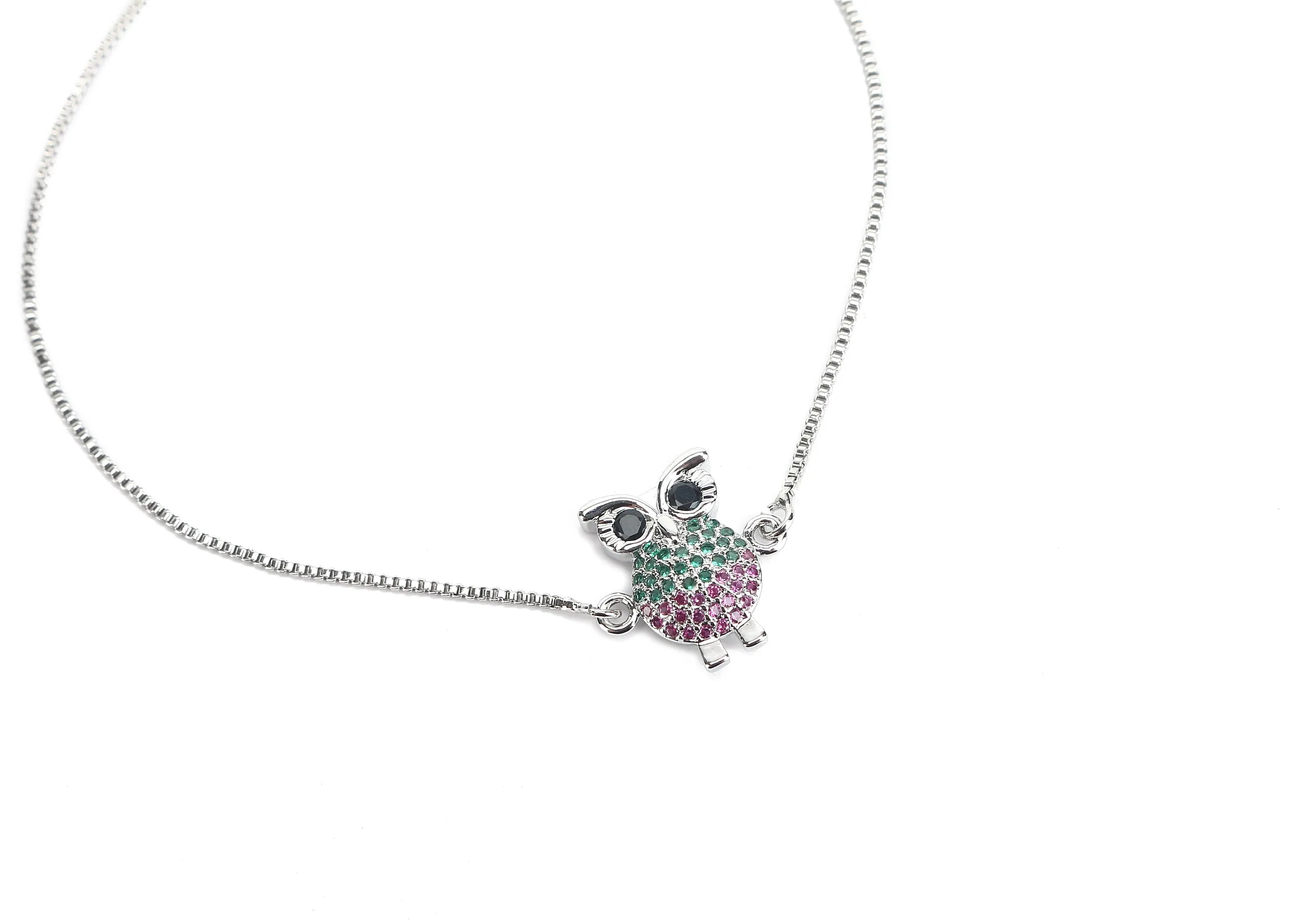 JW Crystal Bracelet Owl Silver