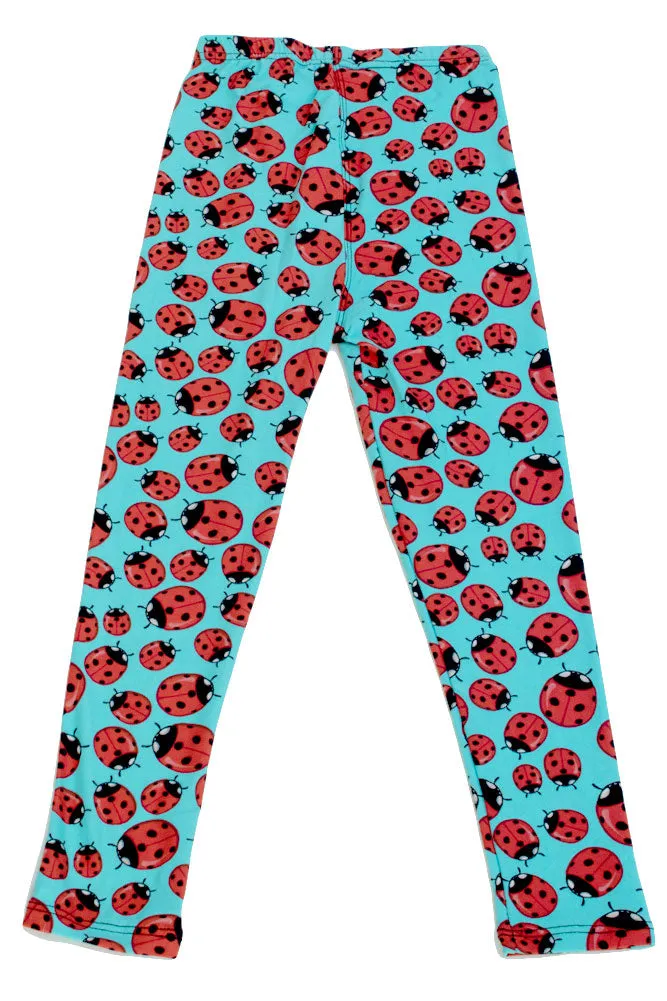 Kid's colorful Ladybugs Insect Pattern Printed Leggings