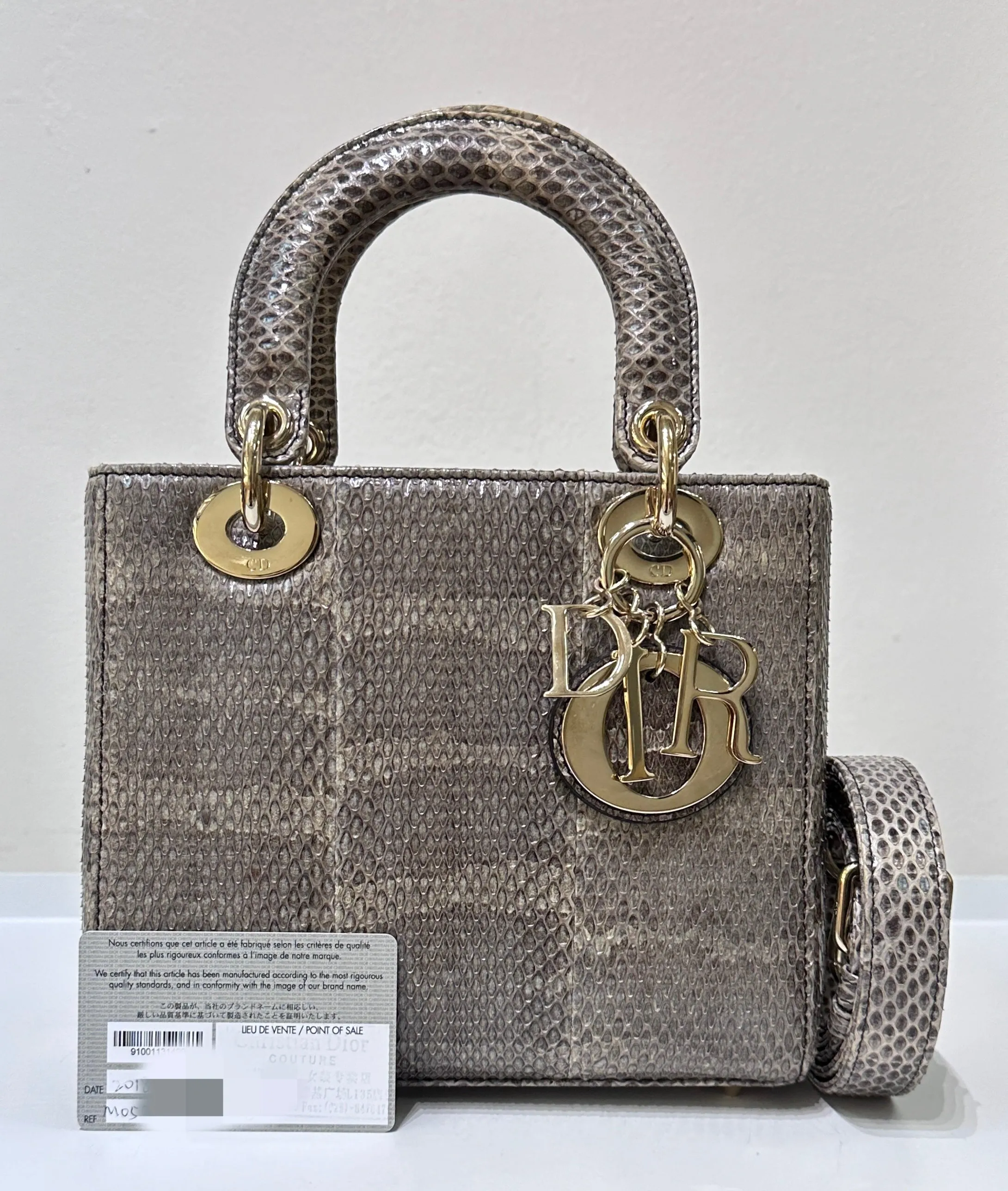 Lady Dior My Dior Exotic Python Bag