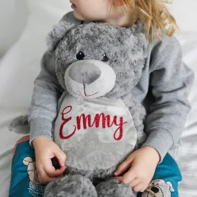 Large personalised Grey Teddy Bear