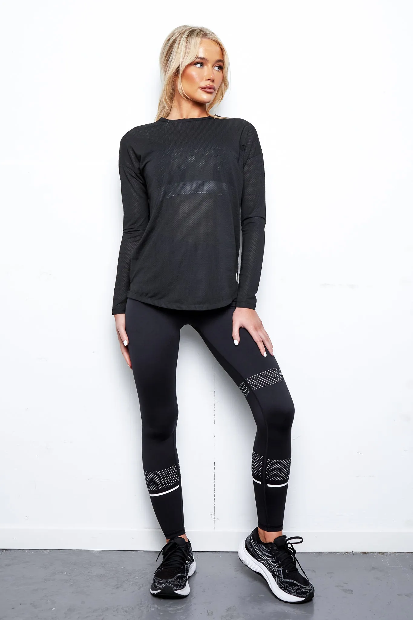 LILYBOD Toby Long Sleeve Top - Black Mesh