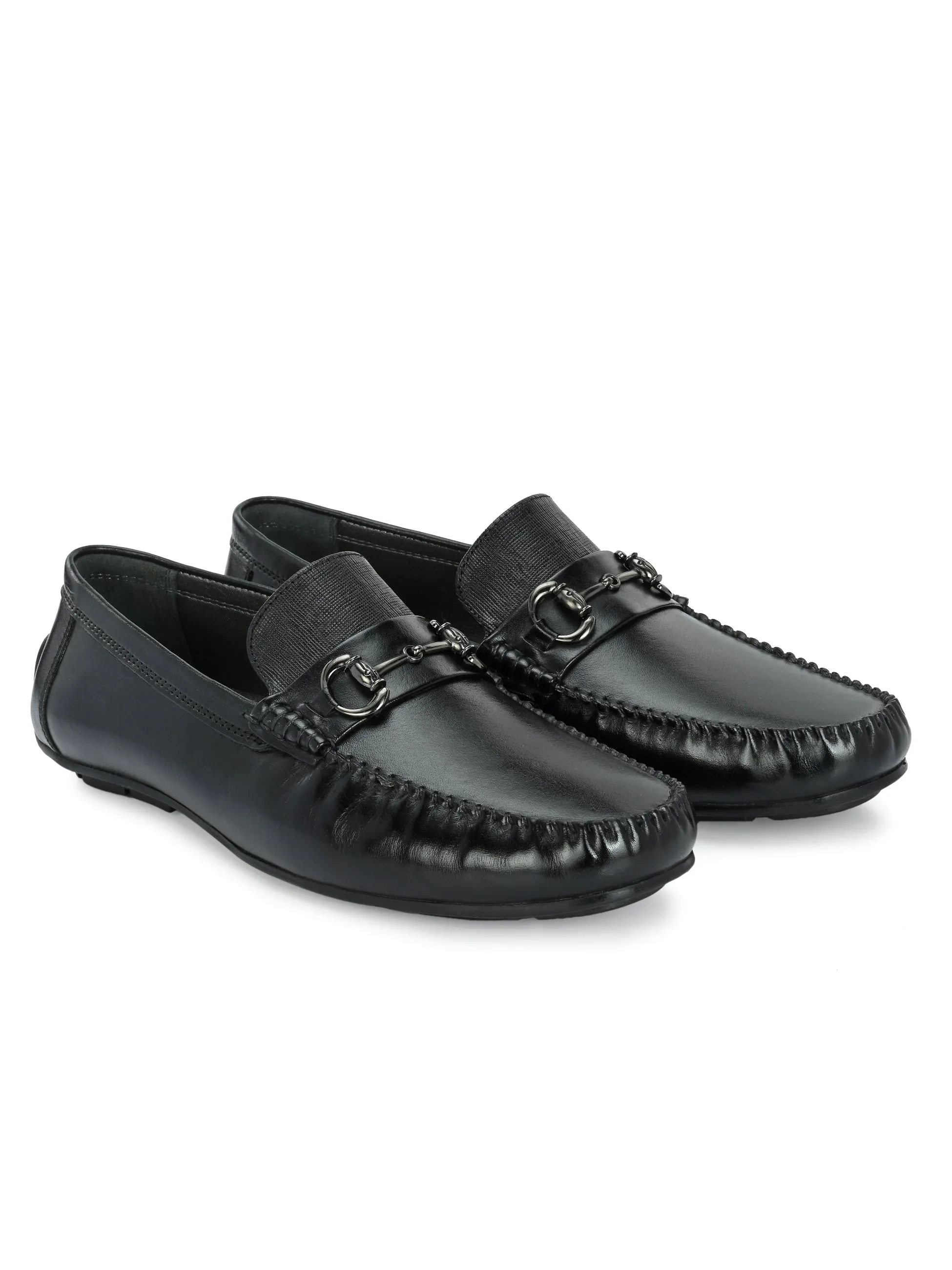 Luciano Black Driving Loafers