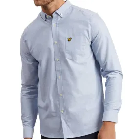 Lyle And Scott Long Sleeve Oxford Shirt - Riviera Blue