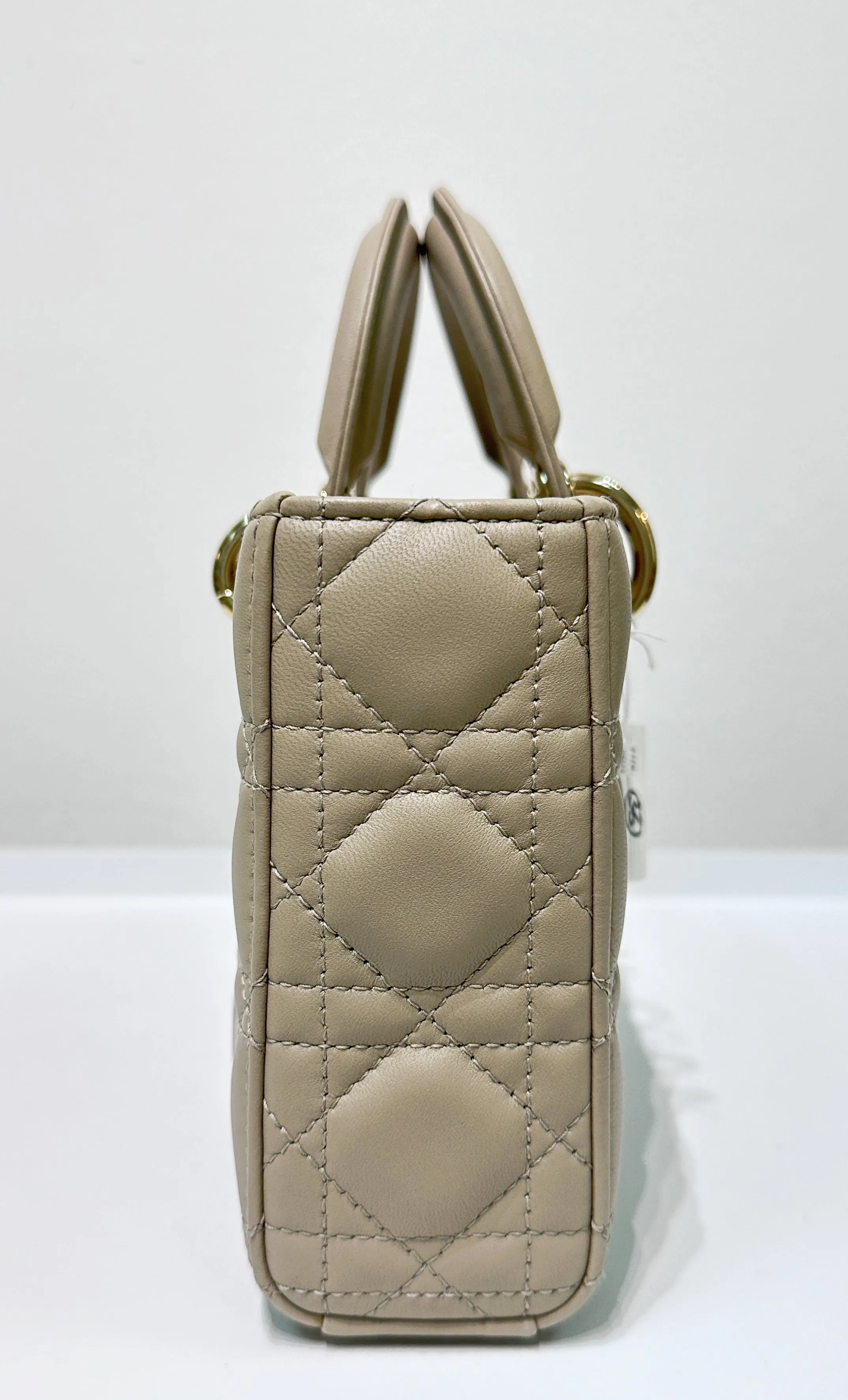 Medium Lady D-Joy Bag Biscuit Cannage Lambskin