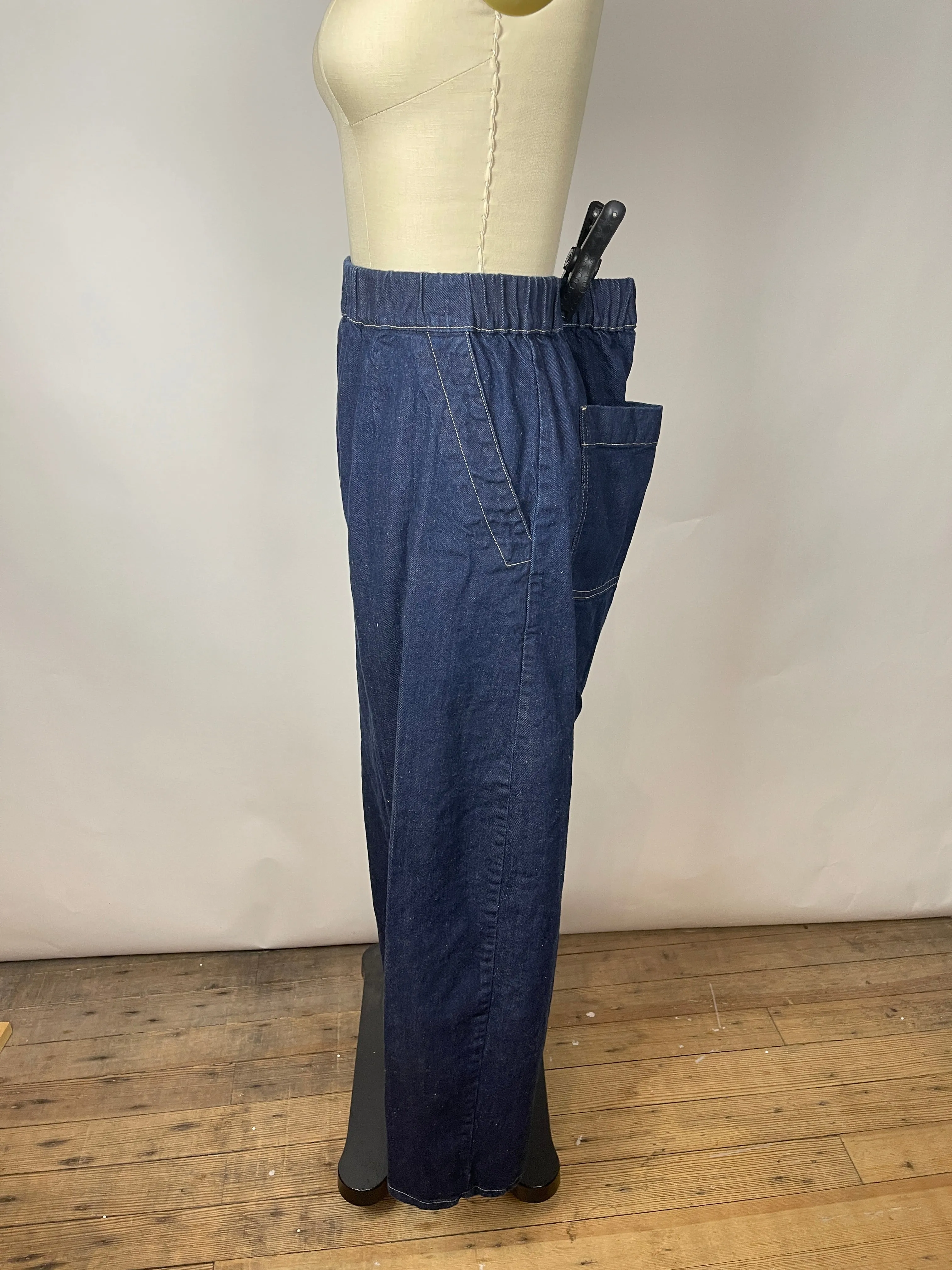 Micaela Greg Dark Indigo Barrel Pant (XL)