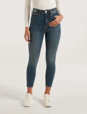 Mila Cropped High-Rise Skinny Jeans