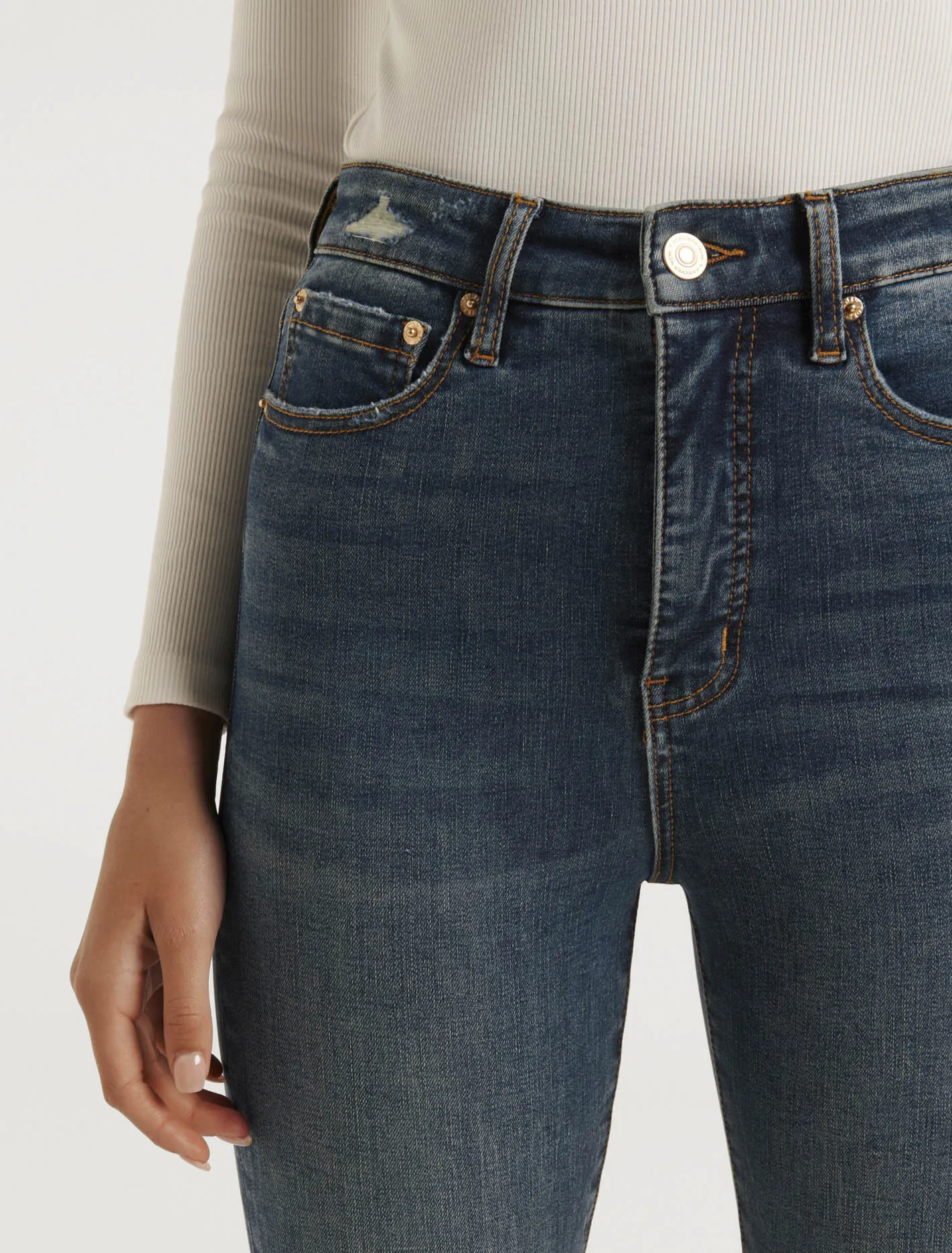 Mila Cropped High-Rise Skinny Jeans