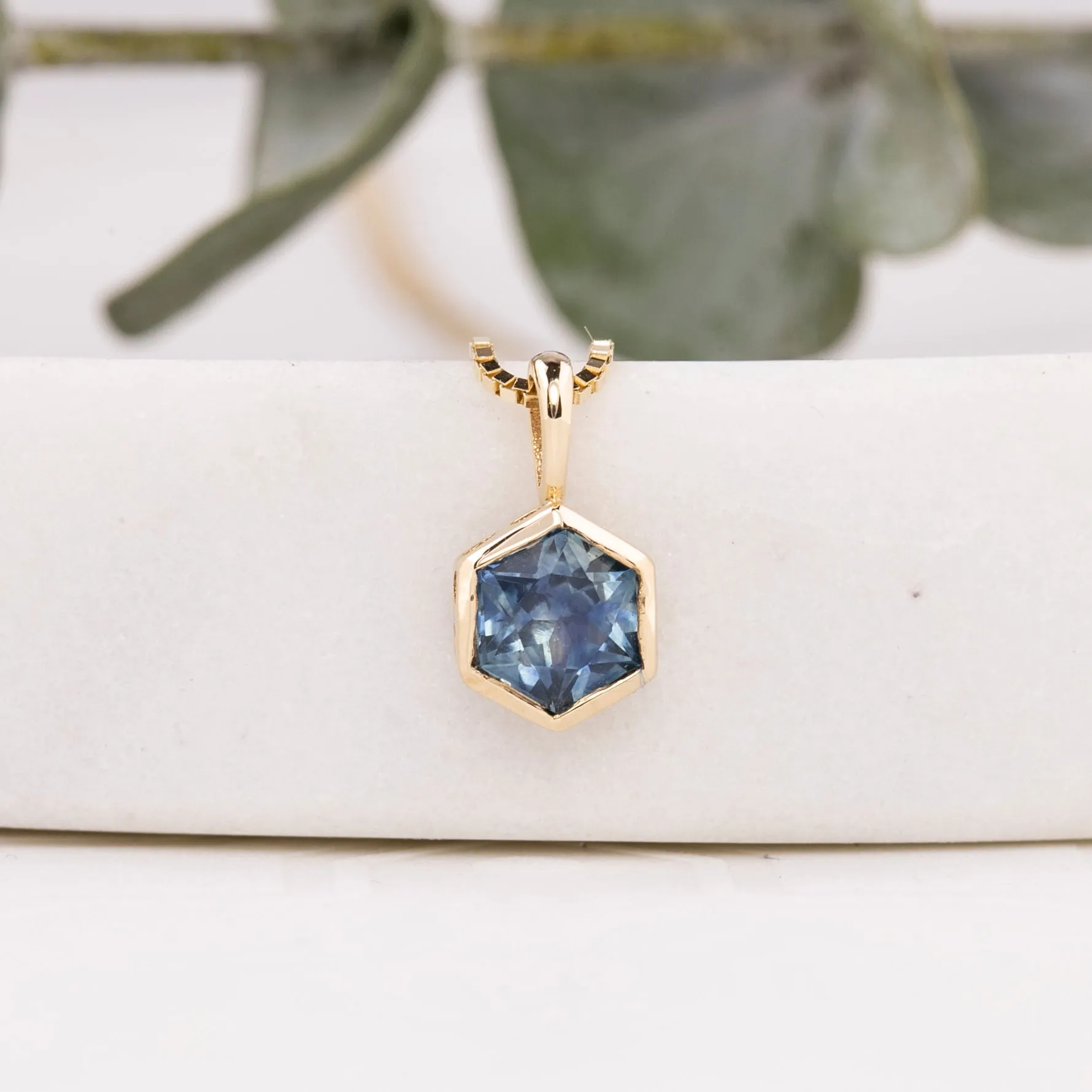 Monata Sapphire Patia Hexagon Charm