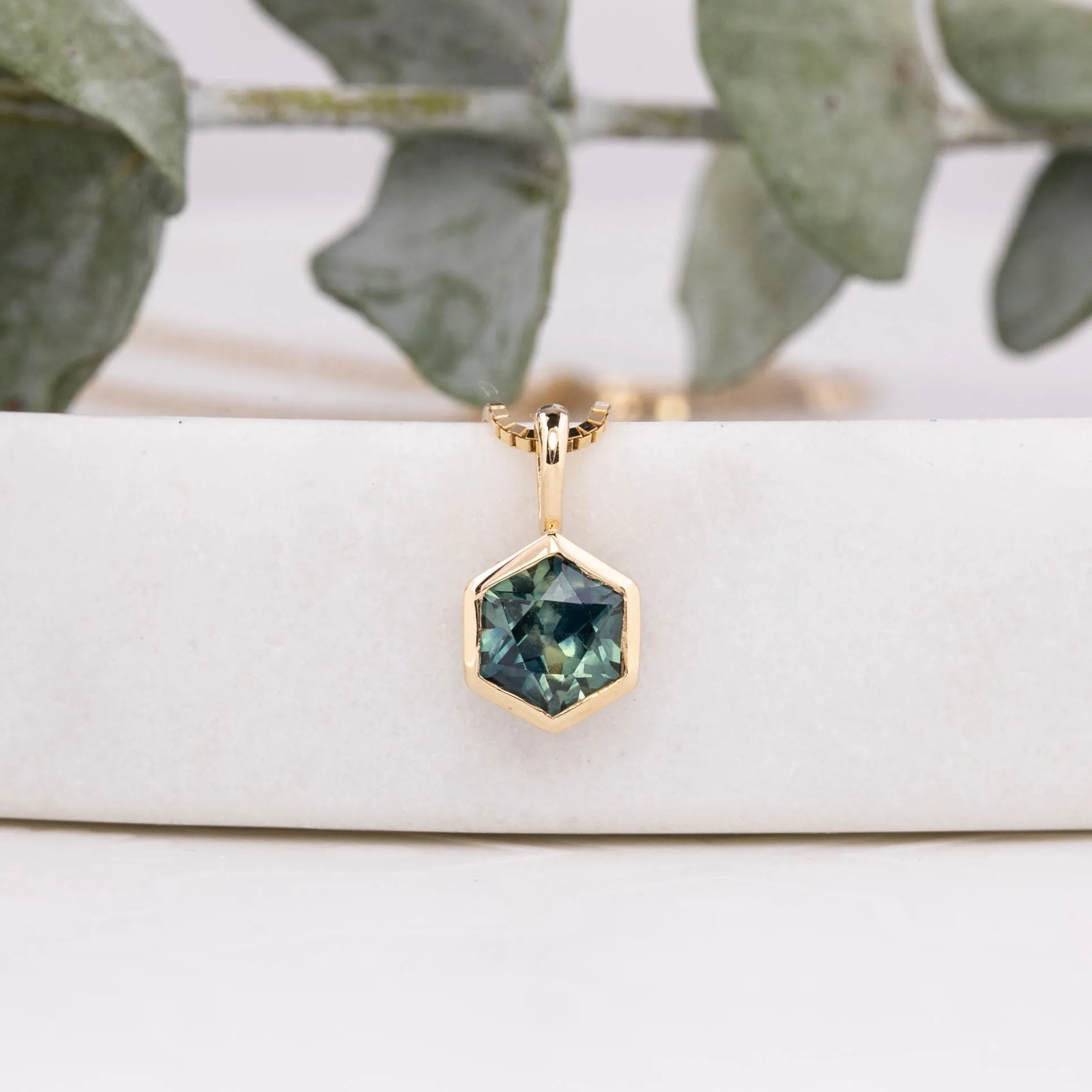 Monata Sapphire Patia Hexagon Charm