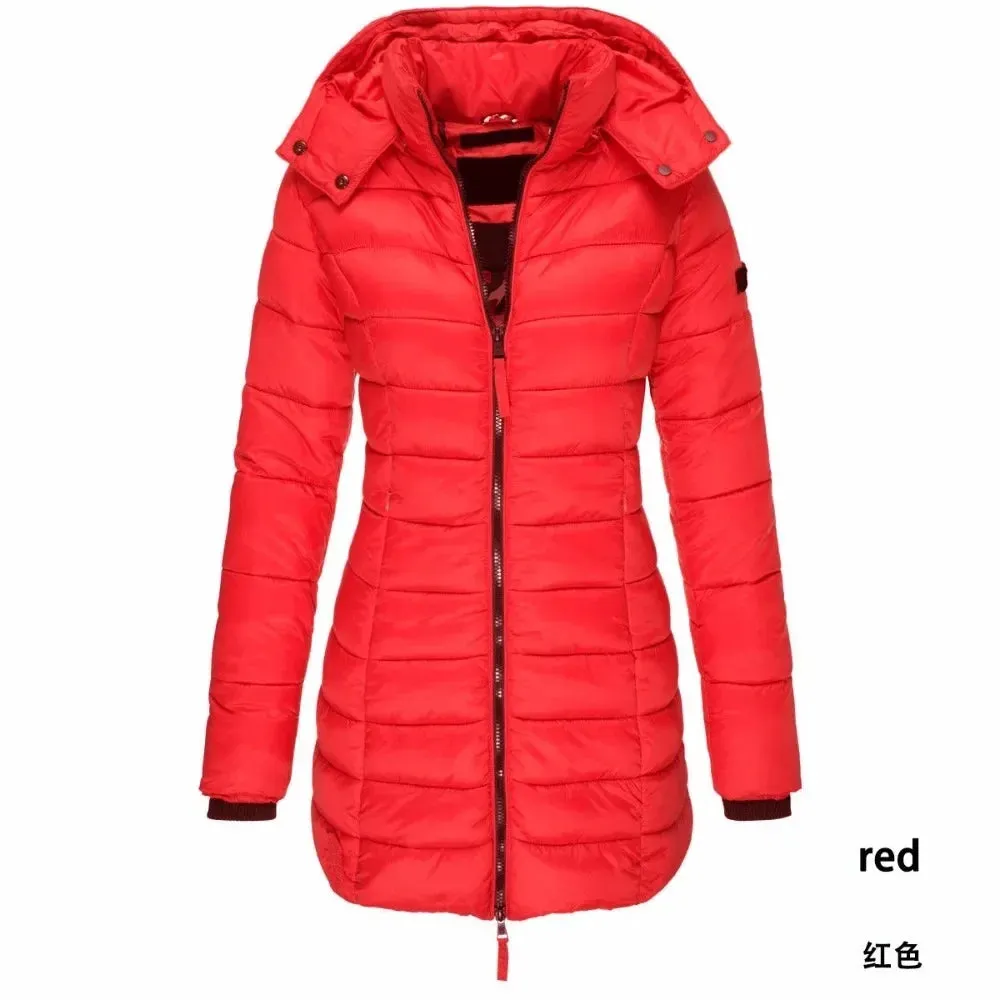 new winter BC high set light luxury goose down jacket thickened medium long women's hooded slim down for women