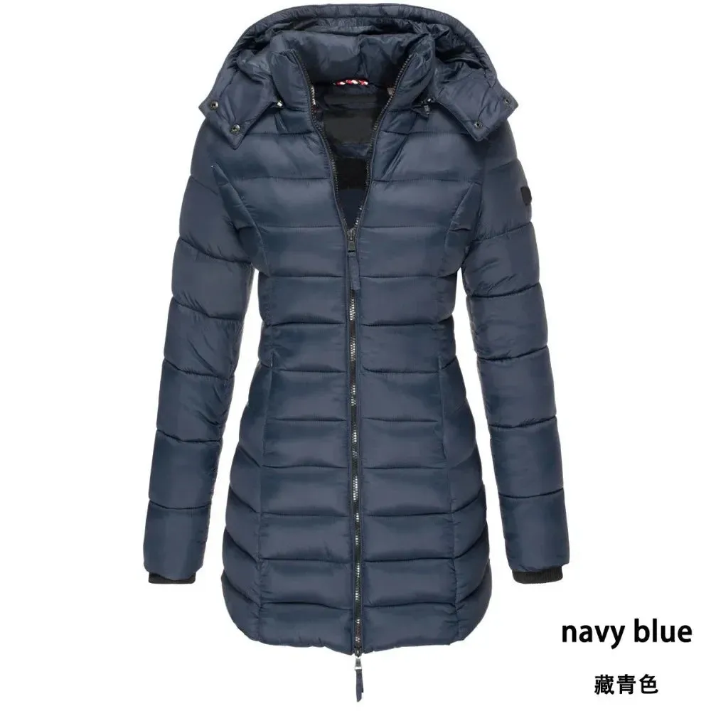 new winter BC high set light luxury goose down jacket thickened medium long women's hooded slim down for women